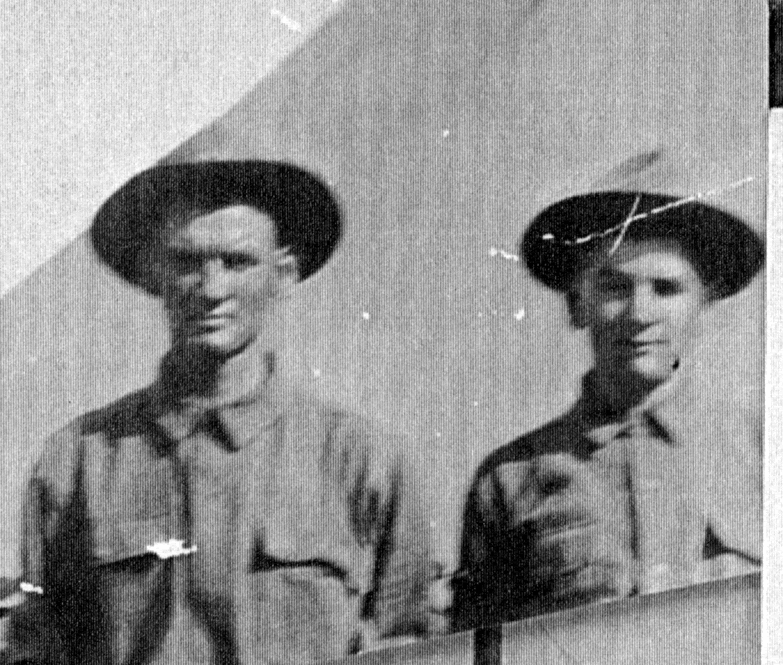 A photo of Dick Witter, left, and his brother Clarence, during World War I.